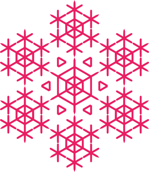 Red holiday snow flake.